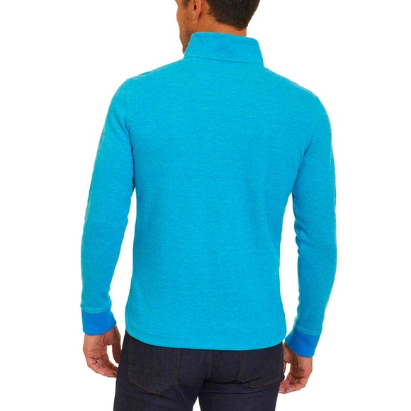 ROBERT GRAHAM ‘ABDUL’ 1/4 ZIP LONG SLEEVE KNIT - MINT COLOR - CLASSIC FIT - Picture 6 of 10